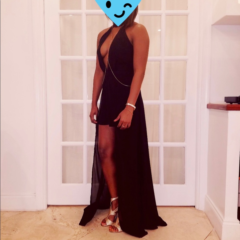 Misguided- Sexy Black Jumpsuit